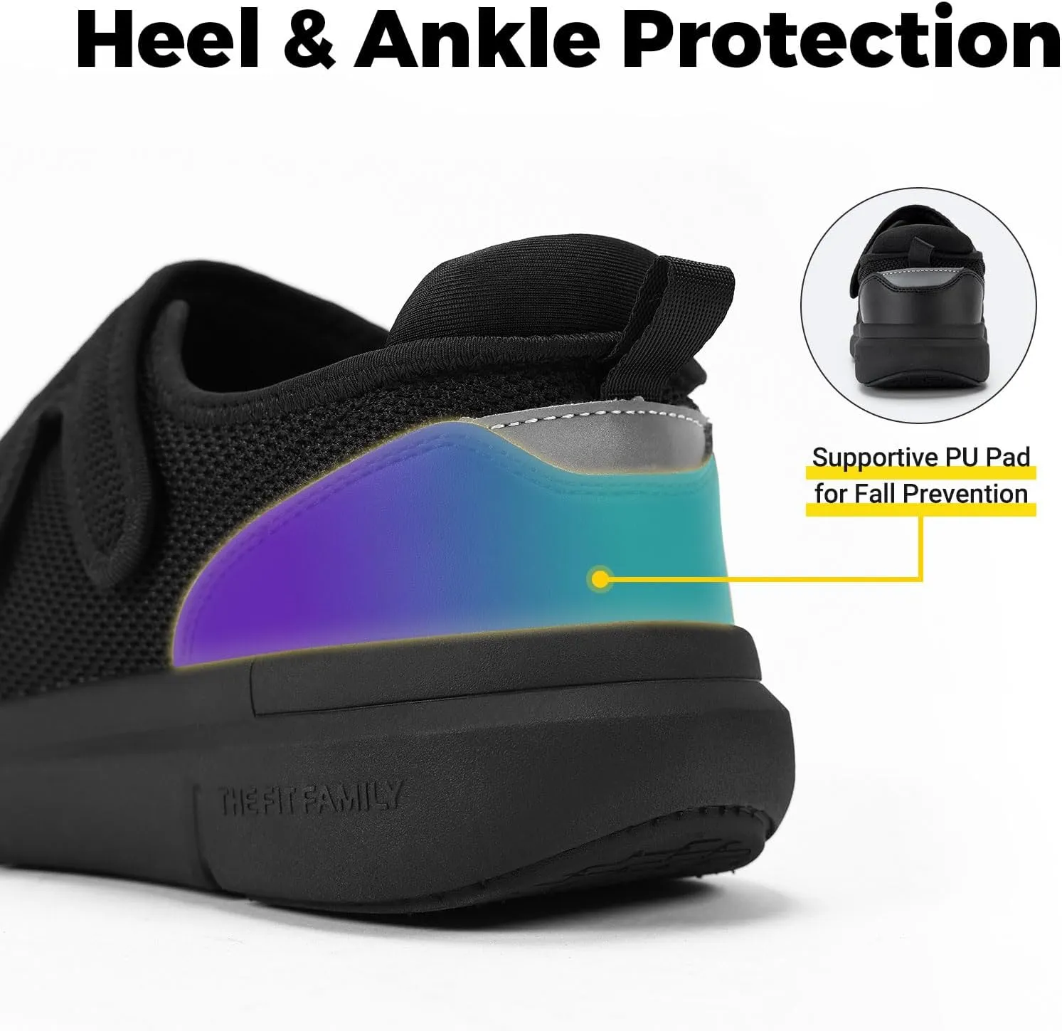 FitVille Diabetic Shoes for Men Extra Wide Width XX-Wide Orthopedic Slip-on Shoes Adjustable Closure Walking Sneakers with Arch Support Cushioning Therapeutic for Swollen Feet