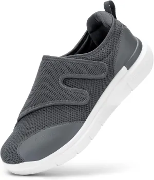 FitVille Diabetic Shoes for Men Extra Wide Width XX-Wide Orthopedic Slip-on Shoes Adjustable Closure Walking Sneakers with Arch Support Cushioning Therapeutic for Swollen Feet