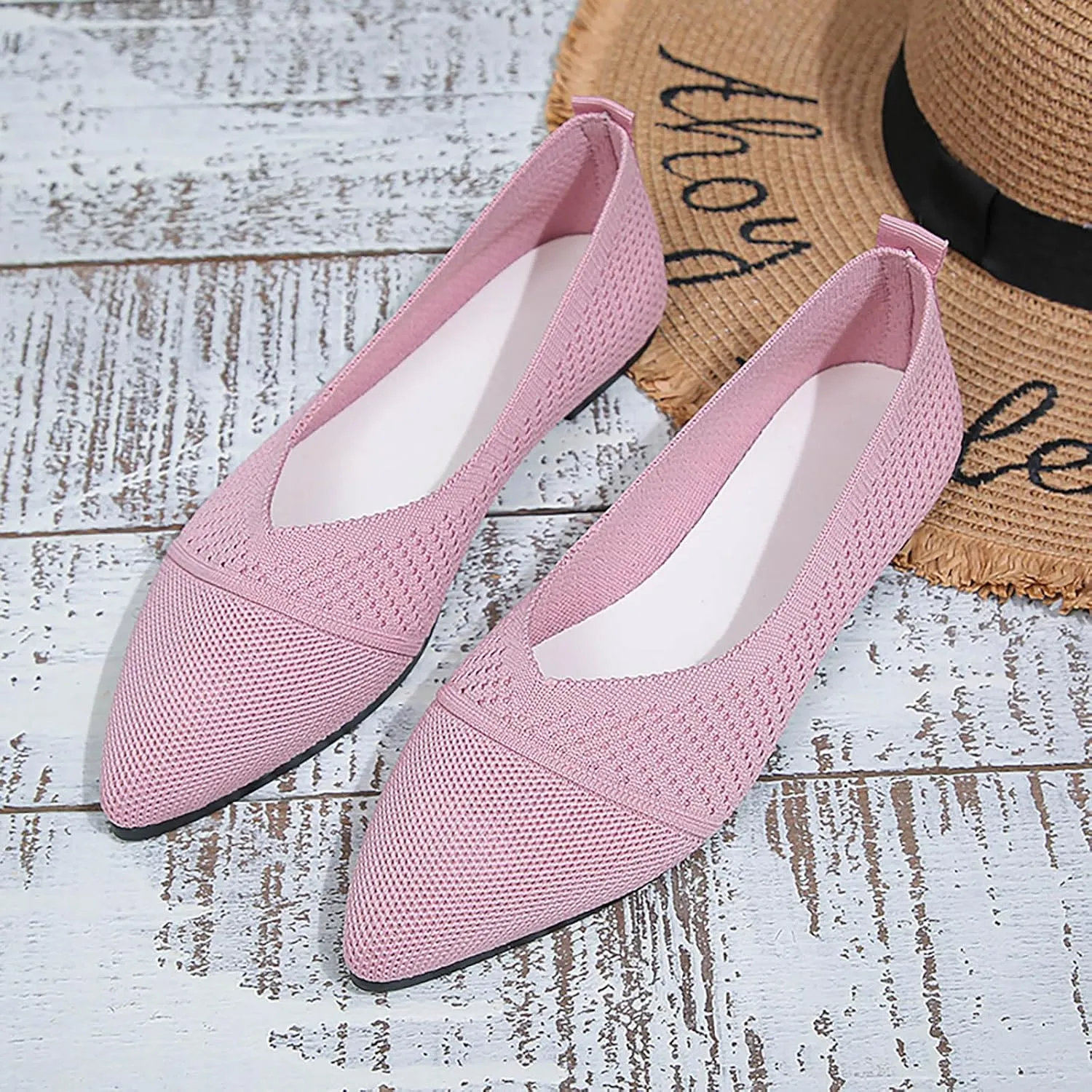 Flats for Women Dressy Ballet Loafer Slip On Business Shoes Comfortable Dress Shoes Work Flat Office Shoe