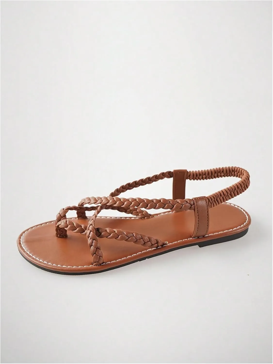 Floerns Women's Strappy Braided Sandals Open Toe Bohemian Beach Flat Sandals