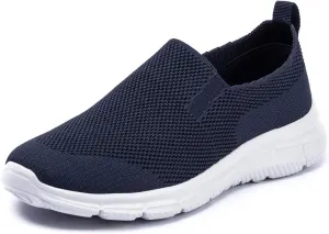 Frank Mully Men's Slip On Walking Shoes Lightweight Casual Knit Loafer Sneakers Comfortable Mesh Work Shoes Athletic Walking Shoes for Men Breathable