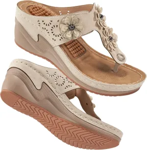 FUDYNMALC Womens Sandals Wedge Shoes: Summer Dressy Woman Platform Flip Flops Comfortable Casual Dress Wedding Wedges Footwear Ladies