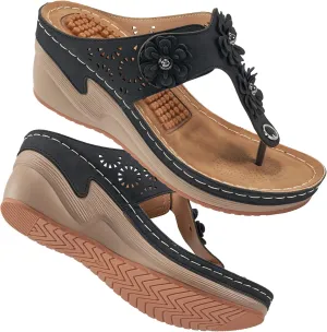 FUDYNMALC Womens Sandals Wedge Shoes: Summer Dressy Woman Platform Flip Flops Comfortable Casual Dress Wedding Wedges Footwear Ladies