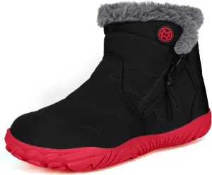 Girls Boys Barefoot Boots Shoes | Minimalist Little Kids/Big Kids Waterproof Ankle Winter Snow Boots | Zero Drop Sole | Wide Toe Box | Slip Resistant