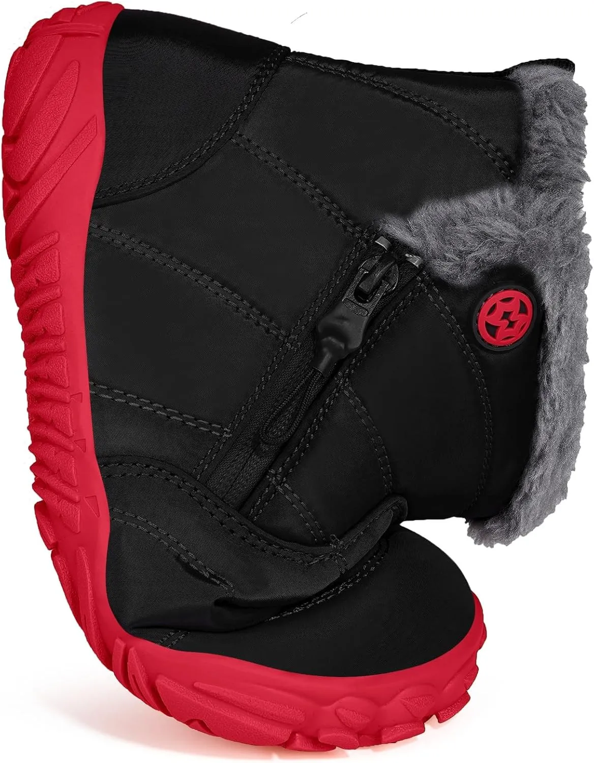 Girls Boys Barefoot Boots Shoes | Minimalist Little Kids/Big Kids Waterproof Ankle Winter Snow Boots | Zero Drop Sole | Wide Toe Box | Slip Resistant