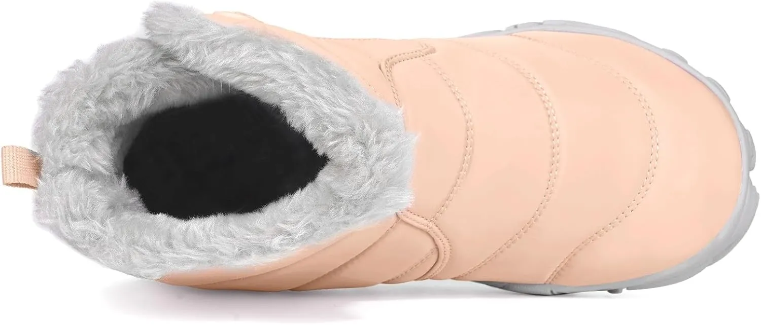 Girls Boys Barefoot Boots Shoes | Minimalist Little Kids/Big Kids Waterproof Ankle Winter Snow Boots | Zero Drop Sole | Wide Toe Box | Slip Resistant