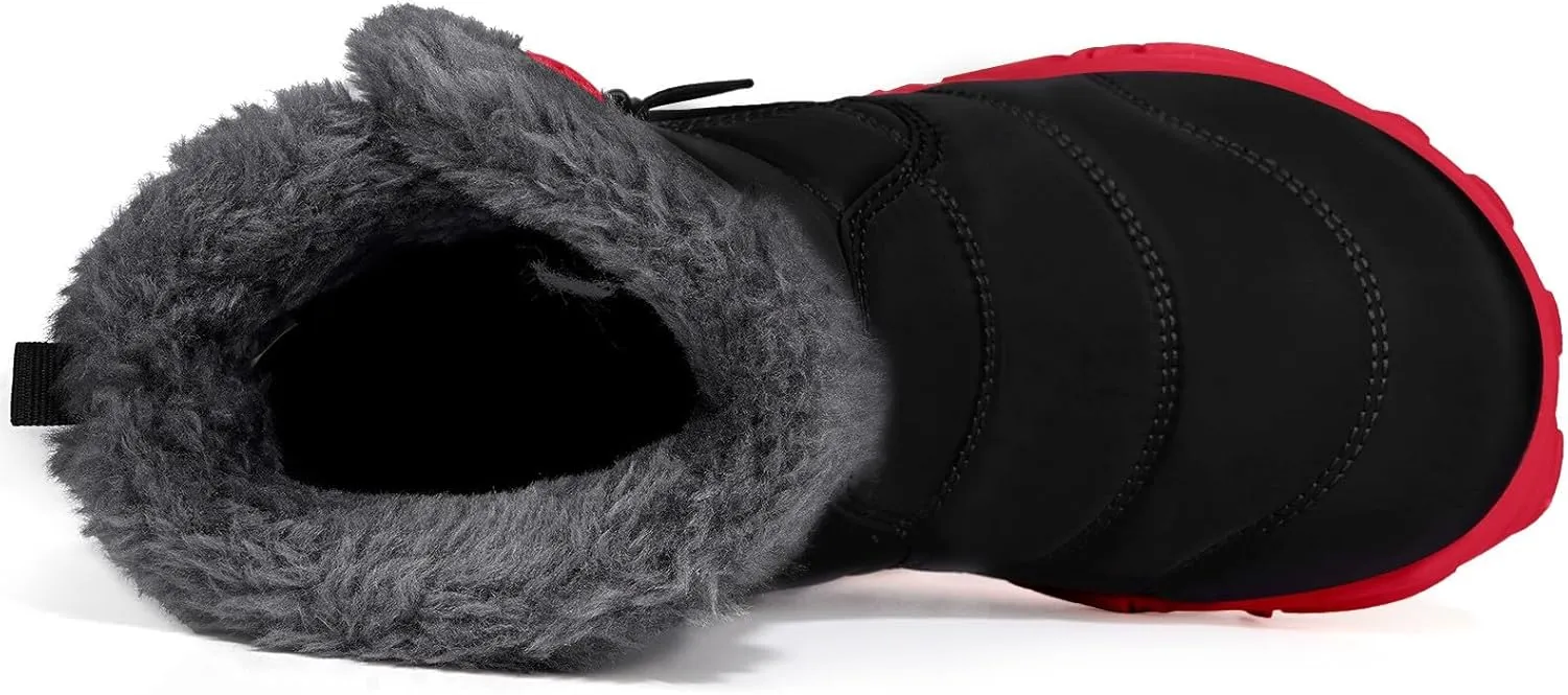 Girls Boys Barefoot Boots Shoes | Minimalist Little Kids/Big Kids Waterproof Ankle Winter Snow Boots | Zero Drop Sole | Wide Toe Box | Slip Resistant