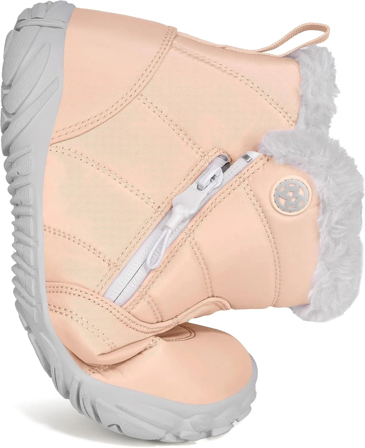 Girls Boys Barefoot Boots Shoes | Minimalist Little Kids/Big Kids Waterproof Ankle Winter Snow Boots | Zero Drop Sole | Wide Toe Box | Slip Resistant