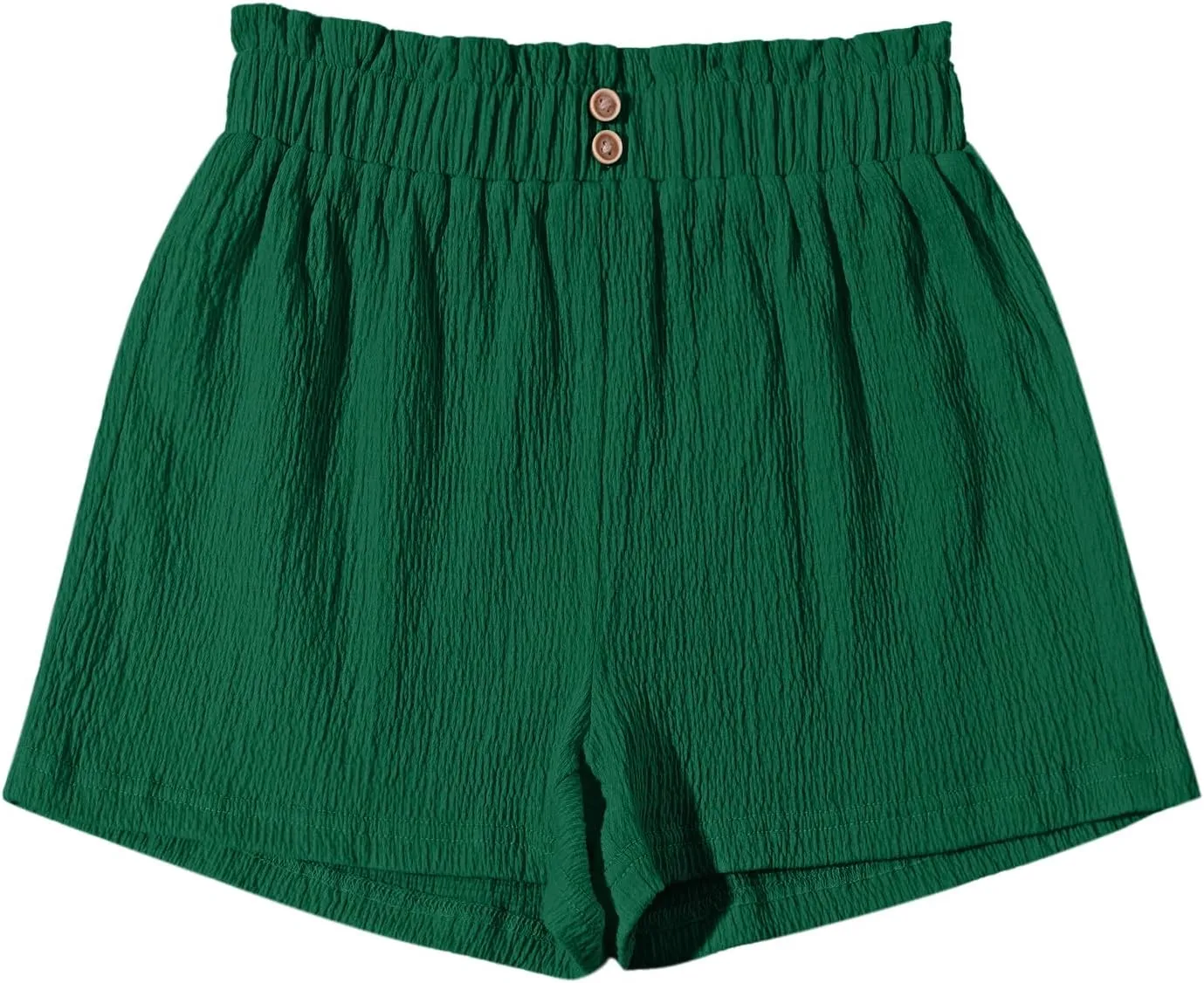 Girls' Casual Ruffled Paperbag Waist Shorts Elastic Summer Wide Leg Shorts
