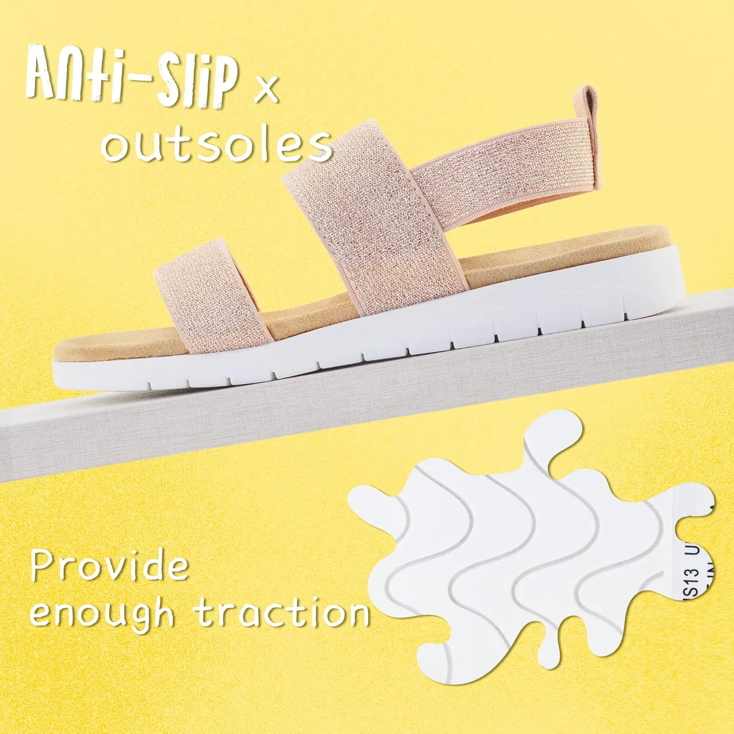 Girls Sandals Open Toe Kids Summer Flat Sandals Casual Fashion Dress Shoes with Elastic Straps