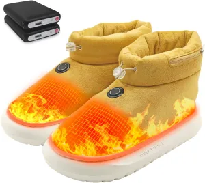Heated Warming Booties for Men and Women, 3-Gear Electric Thick Warm Winter Feet Warmers