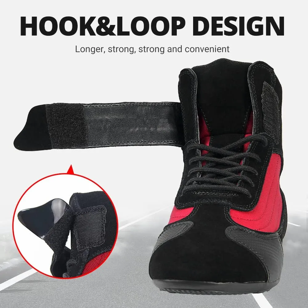 HEROBIKER Motorcycle Combat Boots Racing Hiking Outdoor Work Mid Ankle Shoes for Men