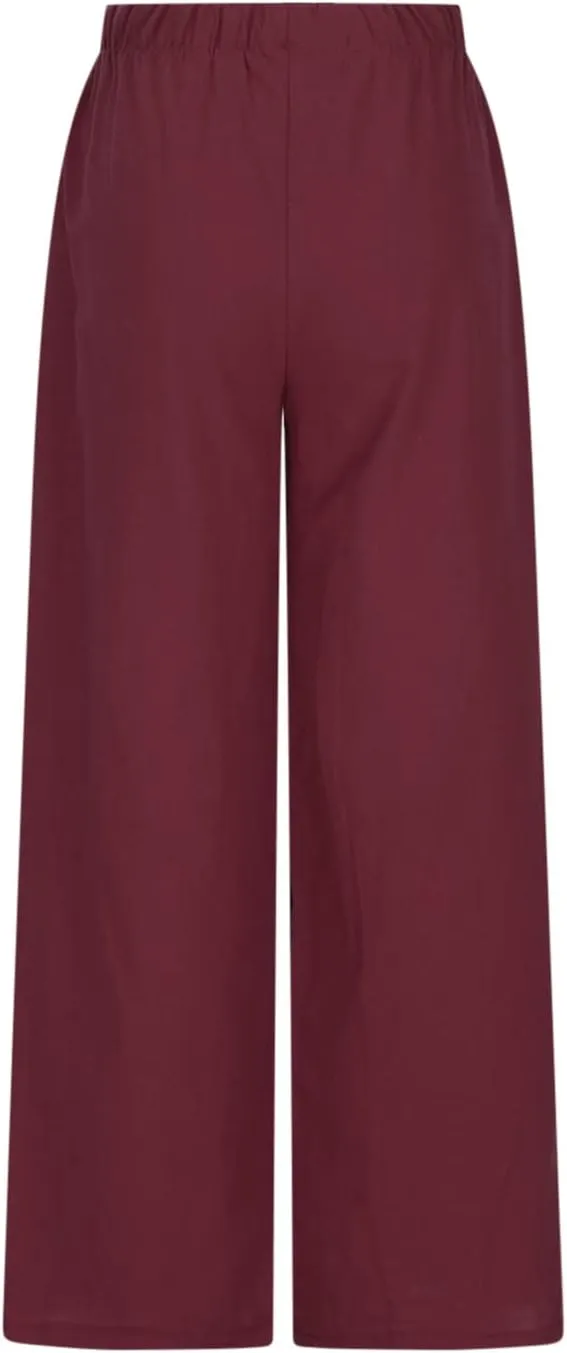 High Waisted Linen Pants for Women Dressy Casual 2025 Drawstring Wide Leg Flowy Pant Summer Beach Trousers