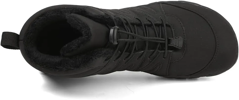 HiGropcore Barefoot Snow Boots for Women Men, Warm Fur Lined Water Repellent Winter Barefoot Shoes, Wide Toe Box Lightweight Outdoor Ankle Boots