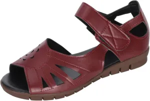 hlysgo Anti-slip Vintage Soft Mom Shoes, Hook-and-loop Wide Width Comfortable Open Toe Casual Loafers Slides