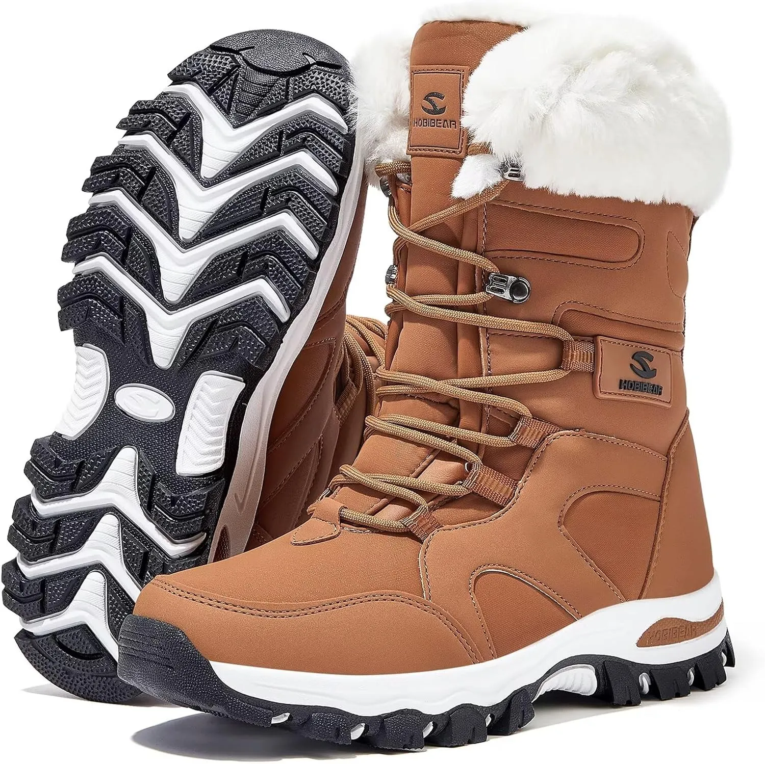 HOBIBEAR Women's Winter Snow Boots | Mid-Calf | Faux Fur | Water Resistant