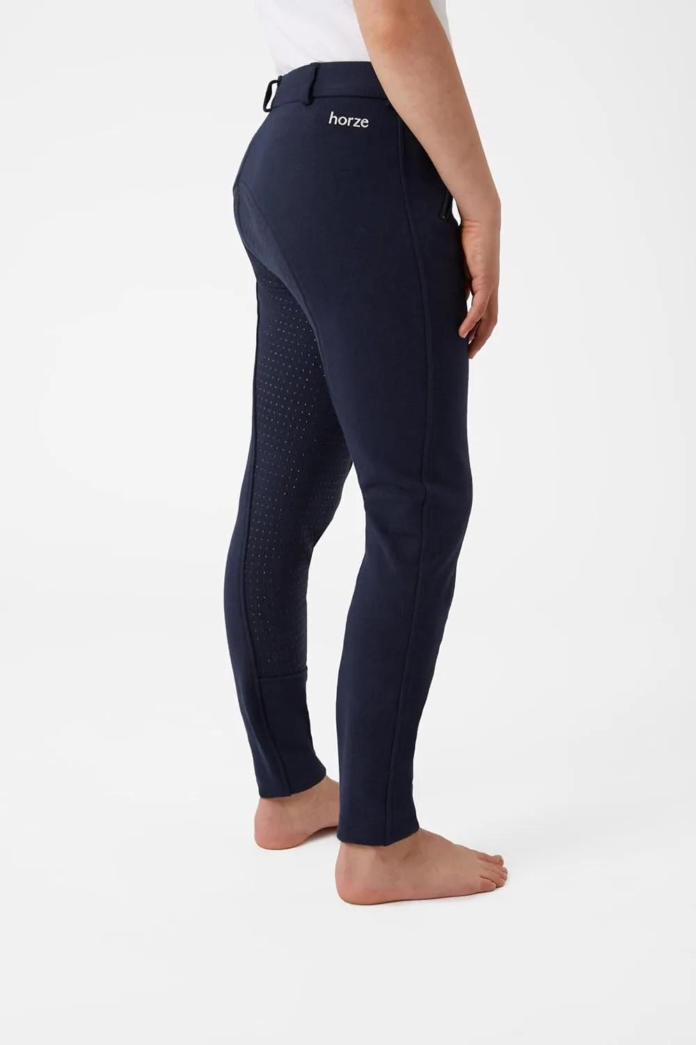 HORZE Active Kids' Unisex Silicone Grip Full Seat Horseback Riding Breeches