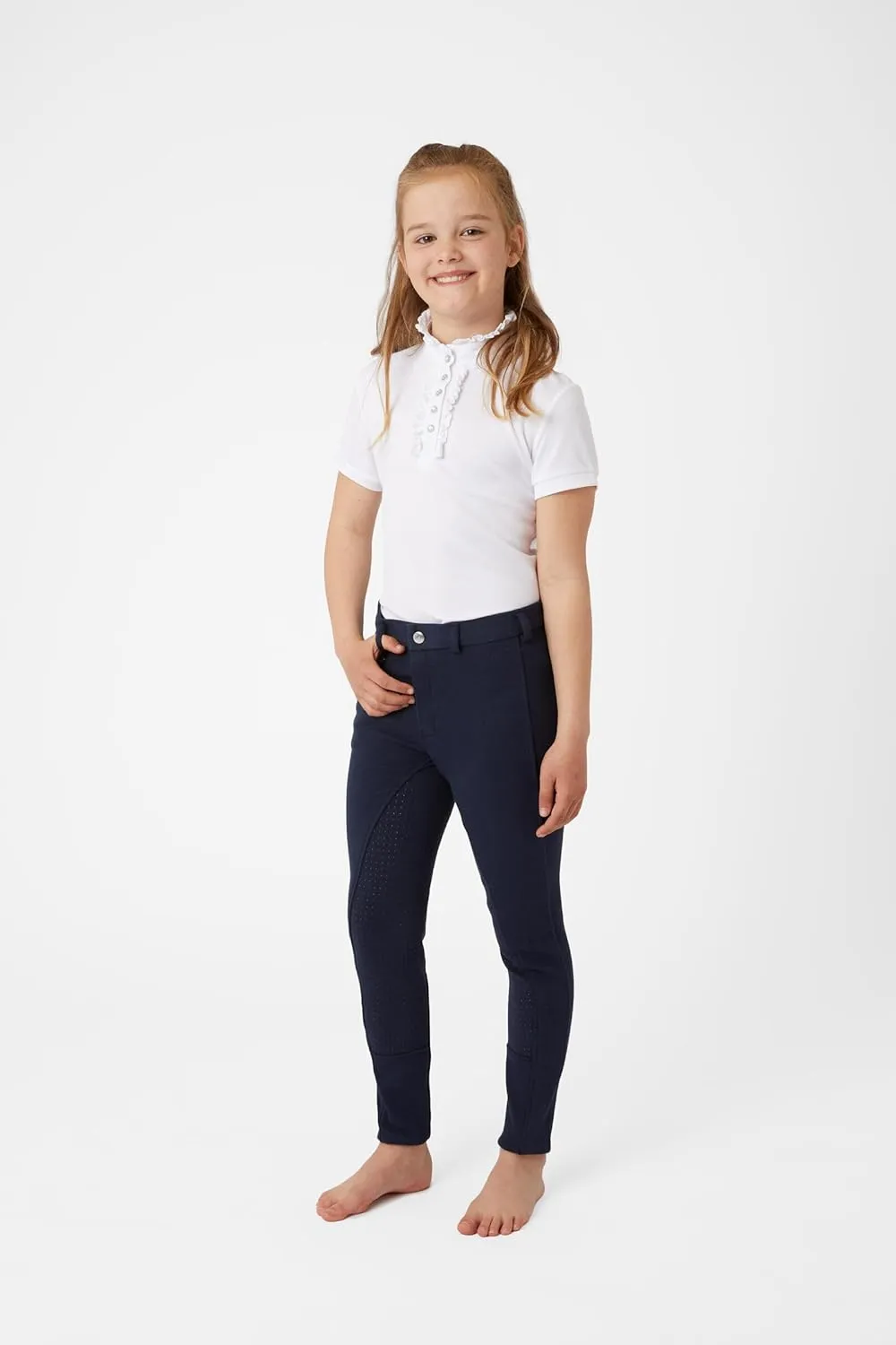 HORZE Active Kids' Unisex Silicone Grip Full Seat Horseback Riding Breeches