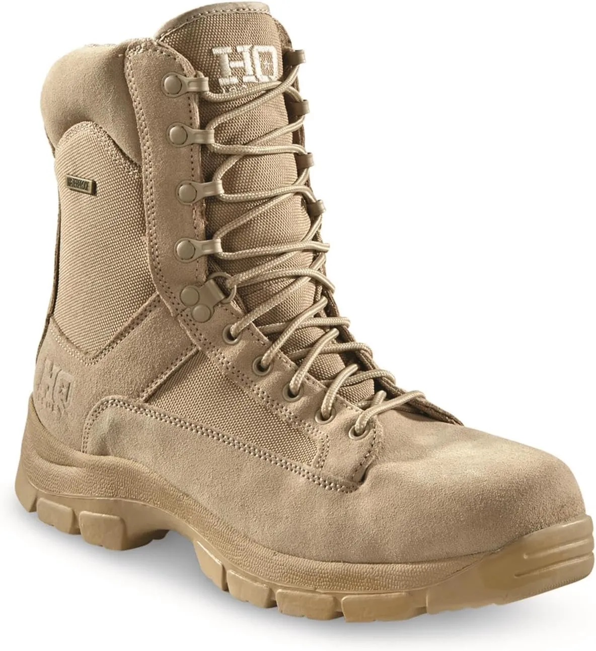 HQ ISSUE Men's Waterproof Classic 8" Side Zip Desert Tactical Boots
