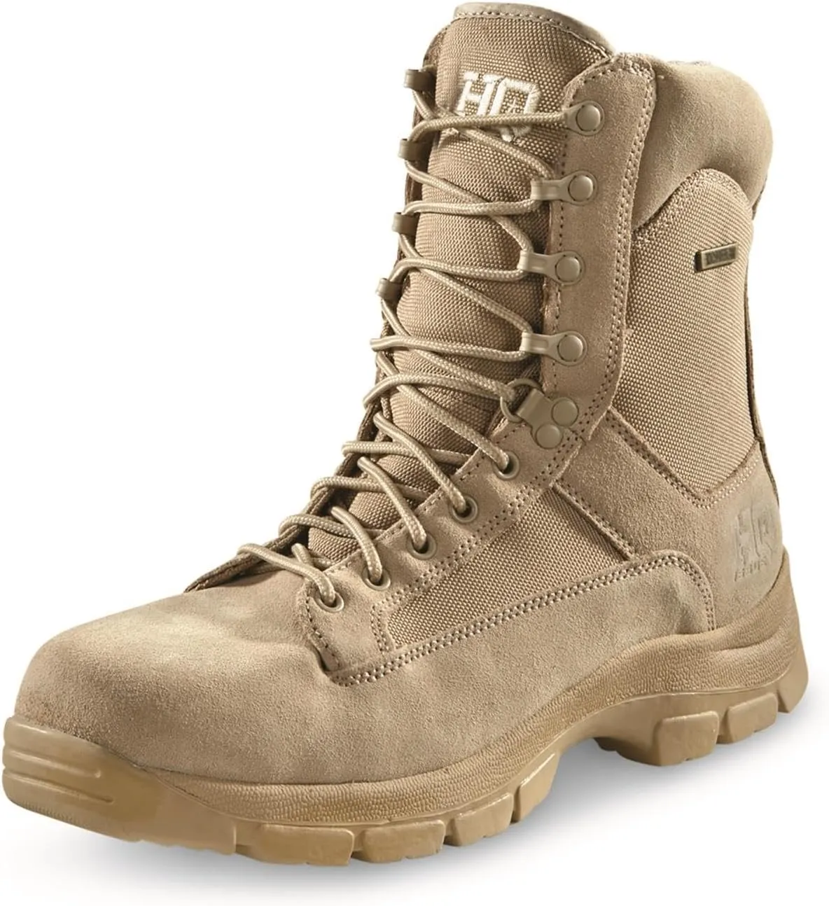 HQ ISSUE Men's Waterproof Classic 8" Side Zip Desert Tactical Boots