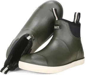 Hsttgsr Men's Deck Boots, Rubber Rain Boots Waterproof Fishing Boots, Ankle Anti-Slip High Traction Boots for Professional Premium Neoprene, Garden Boots Shoes Footwear Booties for Men Outdoor Work