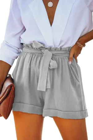 HVEPUO Women Casual Summer Shorts Elastic High Waisted Short Pants with Pockets
