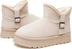 Iarus Womens Snow Boots Winter Boots for Womens Fur Lined Boots Comfortable Warm Booties for Outdoor