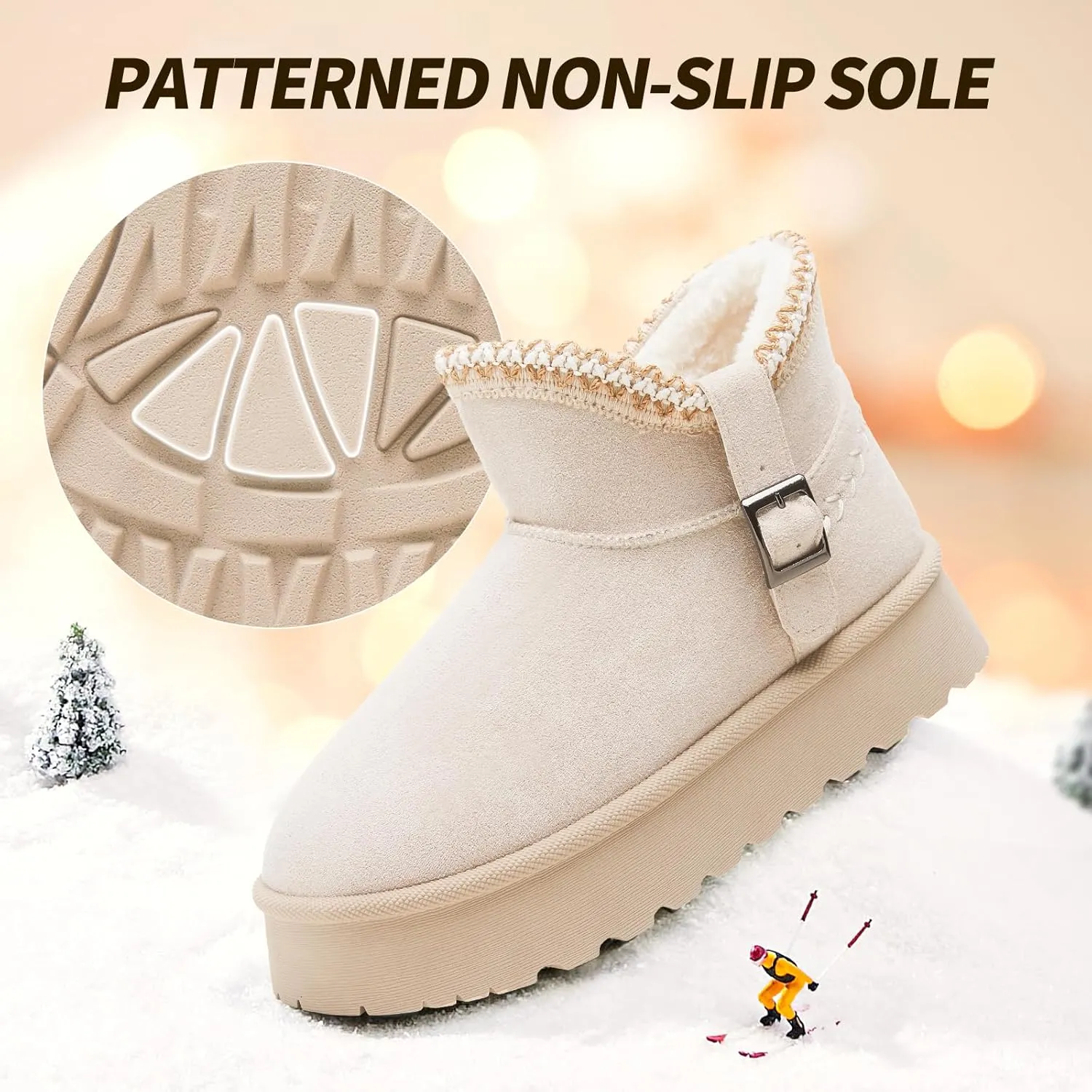 Iarus Womens Snow Boots Winter Boots for Womens Fur Lined Boots Comfortable Warm Booties for Outdoor