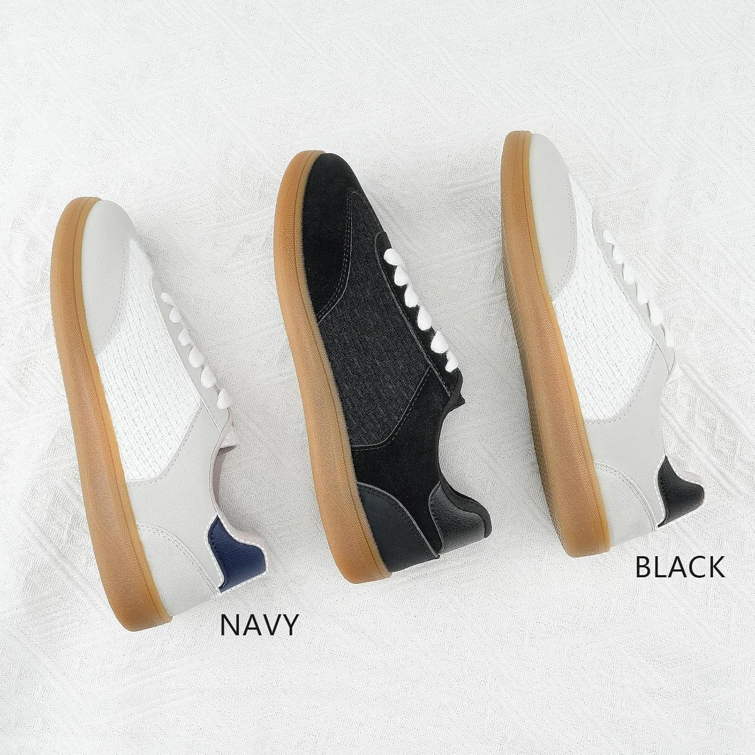 JENN ARDOR Womens Fashion Sneakers Casual Tennis Dress Shoes for Womens Lace-up Round Toe Comfortable Walking Flats Low Top Trendy