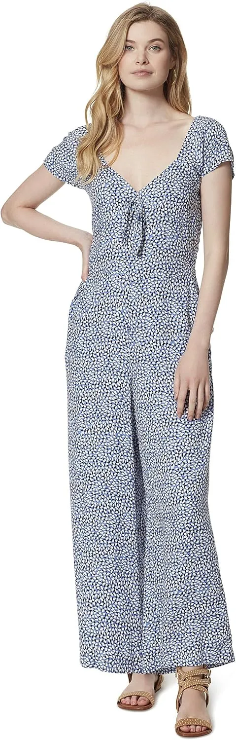Jessica Simpson womens Forest Short Sleeve Tie Front Jumpsuit Standard