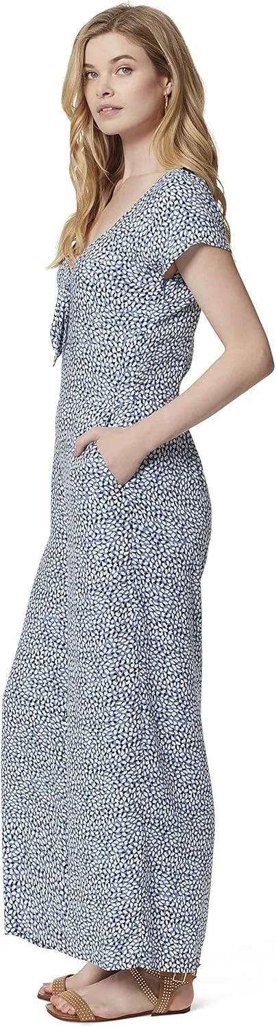 Jessica Simpson womens Forest Short Sleeve Tie Front Jumpsuit Standard