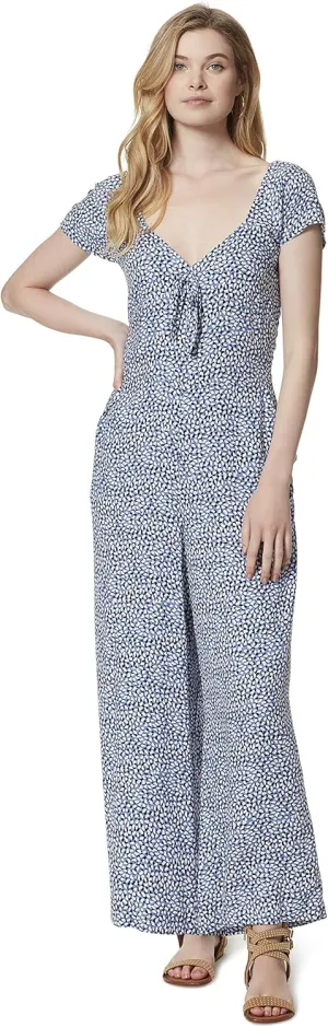Jessica Simpson womens Forest Short Sleeve Tie Front Jumpsuit Standard