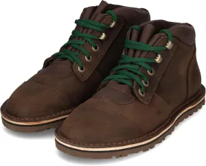 JIM GREEN Men's Barefoot African Ranger Boots Lace-Up Water Resistant Full Grain Leather Work or Hiking Boot