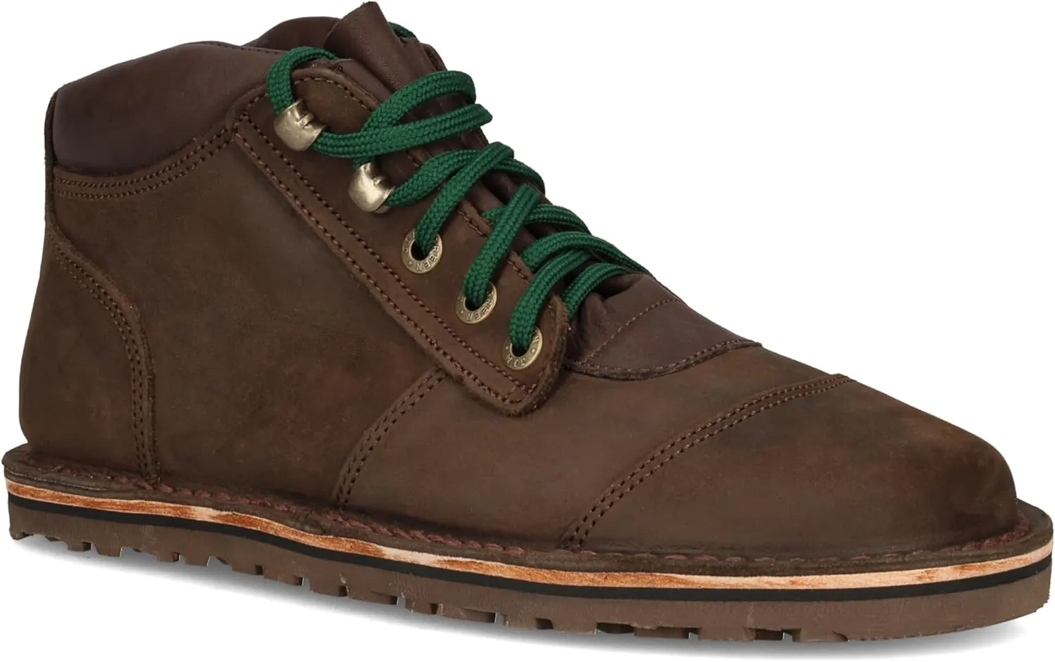 JIM GREEN Men's Barefoot African Ranger Boots Lace-Up Water Resistant Full Grain Leather Work or Hiking Boot