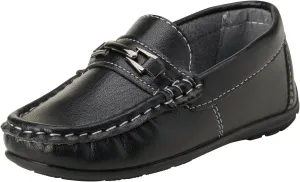 Josmo Boys’ Shoes – Casual Leatherette Moccasin Driving Loafers (Size: 5T-5 Big Kid)