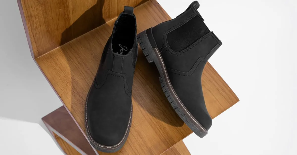 Jousen Chelsea Boots Men Lightweight Mens Boots Classic Slip On Boots Casual Boots for Men