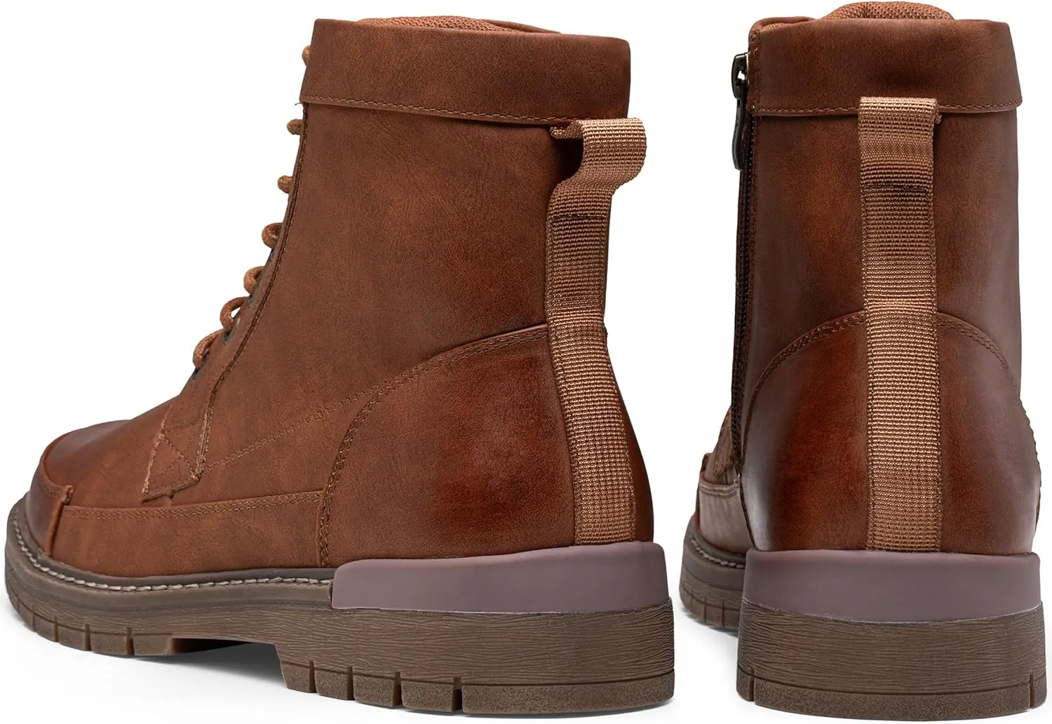 Jousen Men Boots Casual Motorcycle Boots for Men Chukka Zipper Combat Botas Para Hombre Fashion