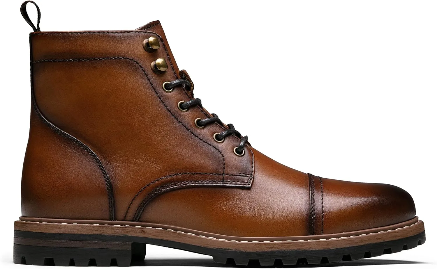 Jousen Mens Boots Premium Leather Cap Toe Casual Boots Chukka Dress Boots for Men