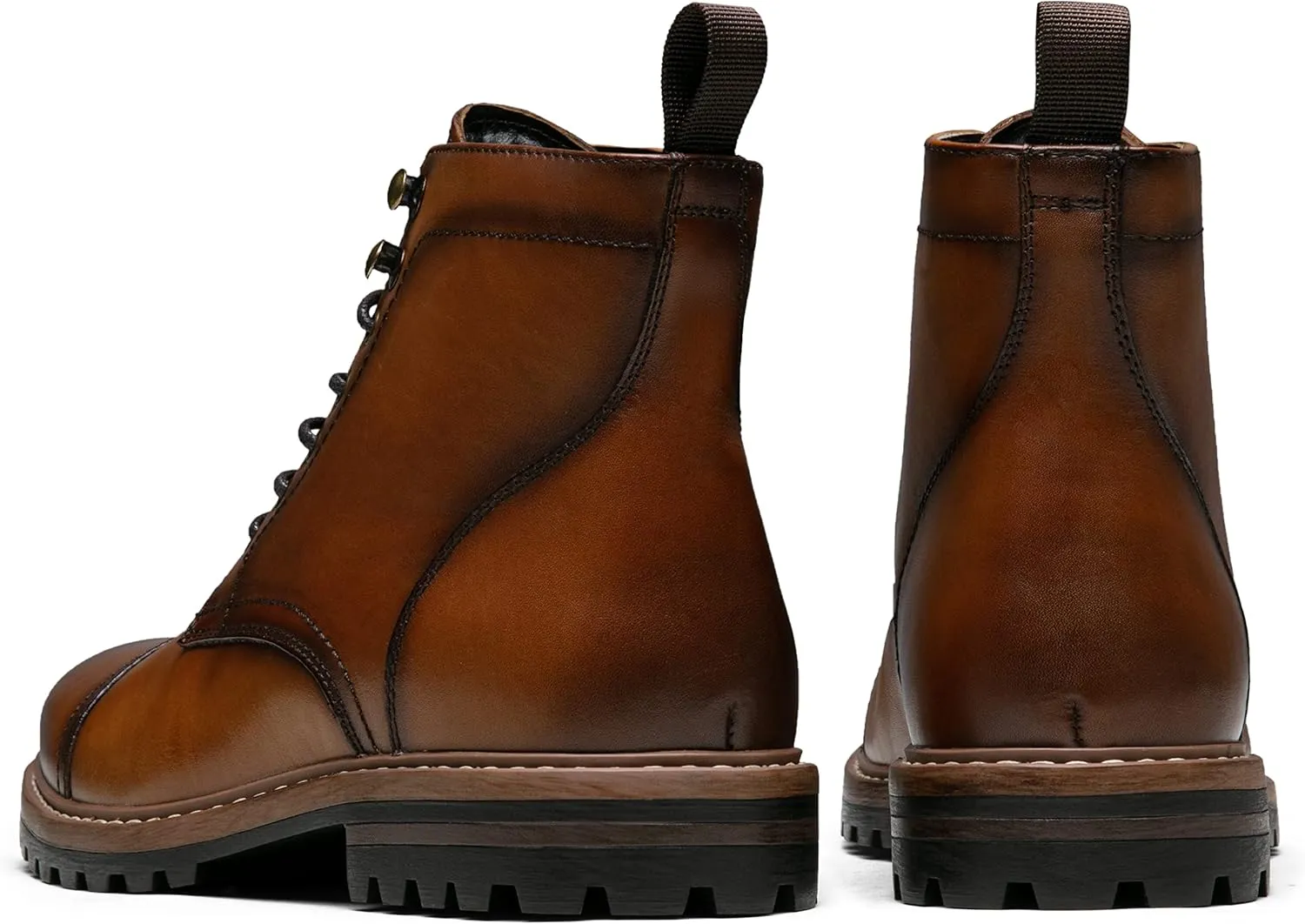 Jousen Mens Boots Premium Leather Cap Toe Casual Boots Chukka Dress Boots for Men