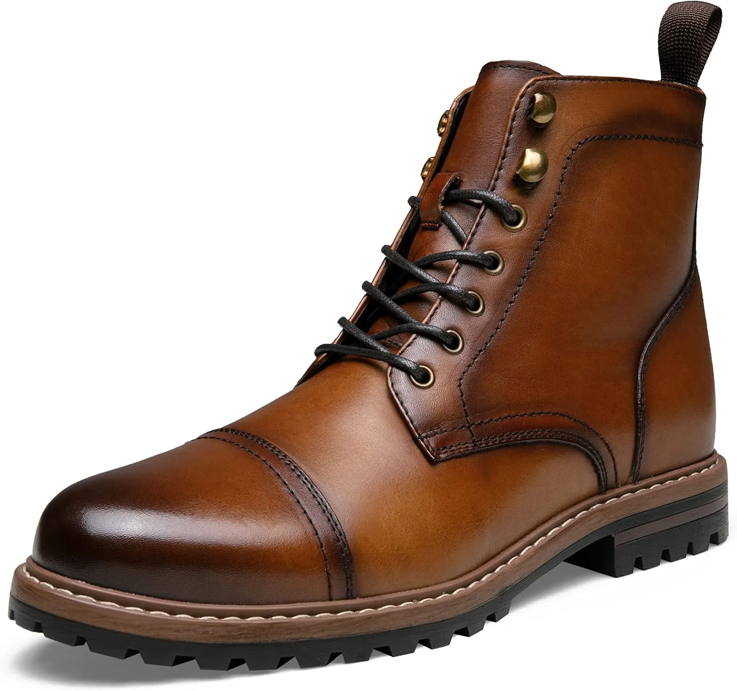 Jousen Mens Boots Premium Leather Cap Toe Casual Boots Chukka Dress Boots for Men