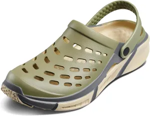 Joybees Men's Trekking Clog - Rubber Garden Clogs for Men, Outdoor Sport Sandals, Foam Water & Sand Shoes with Arch Support for Work, Waterproof