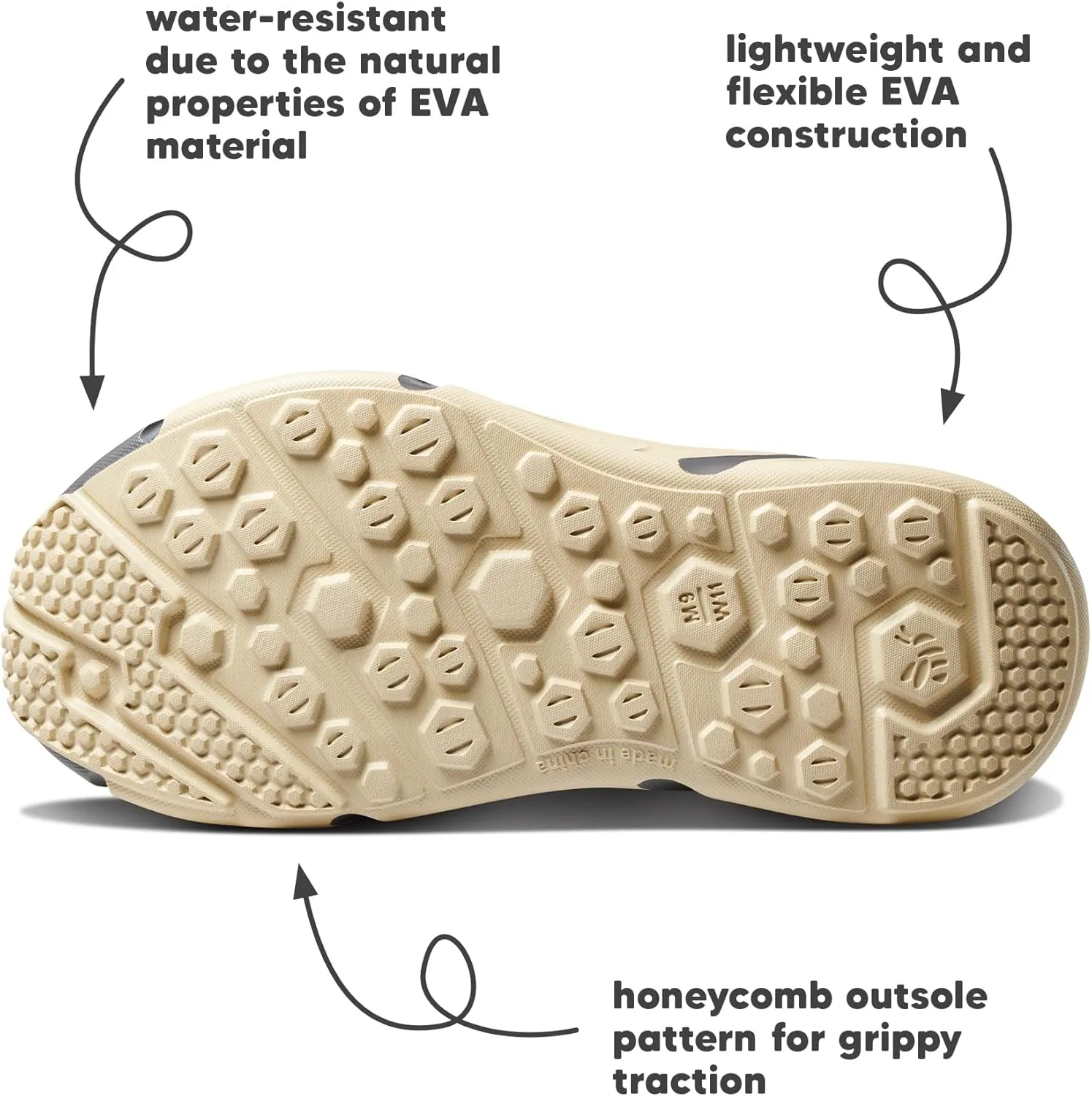 Joybees Men's Trekking Clog - Rubber Garden Clogs for Men, Outdoor Sport Sandals, Foam Water & Sand Shoes with Arch Support for Work, Waterproof