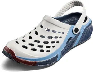 Joybees Men's Trekking Clog - Rubber Garden Clogs for Men, Outdoor Sport Sandals, Foam Water & Sand Shoes with Arch Support for Work, Waterproof