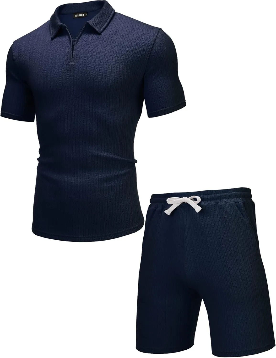 JoZorro Mens Polo Shirts and Shorts Set Tracksuit Fashion Casual Summer 2 Piece Outfits for Men