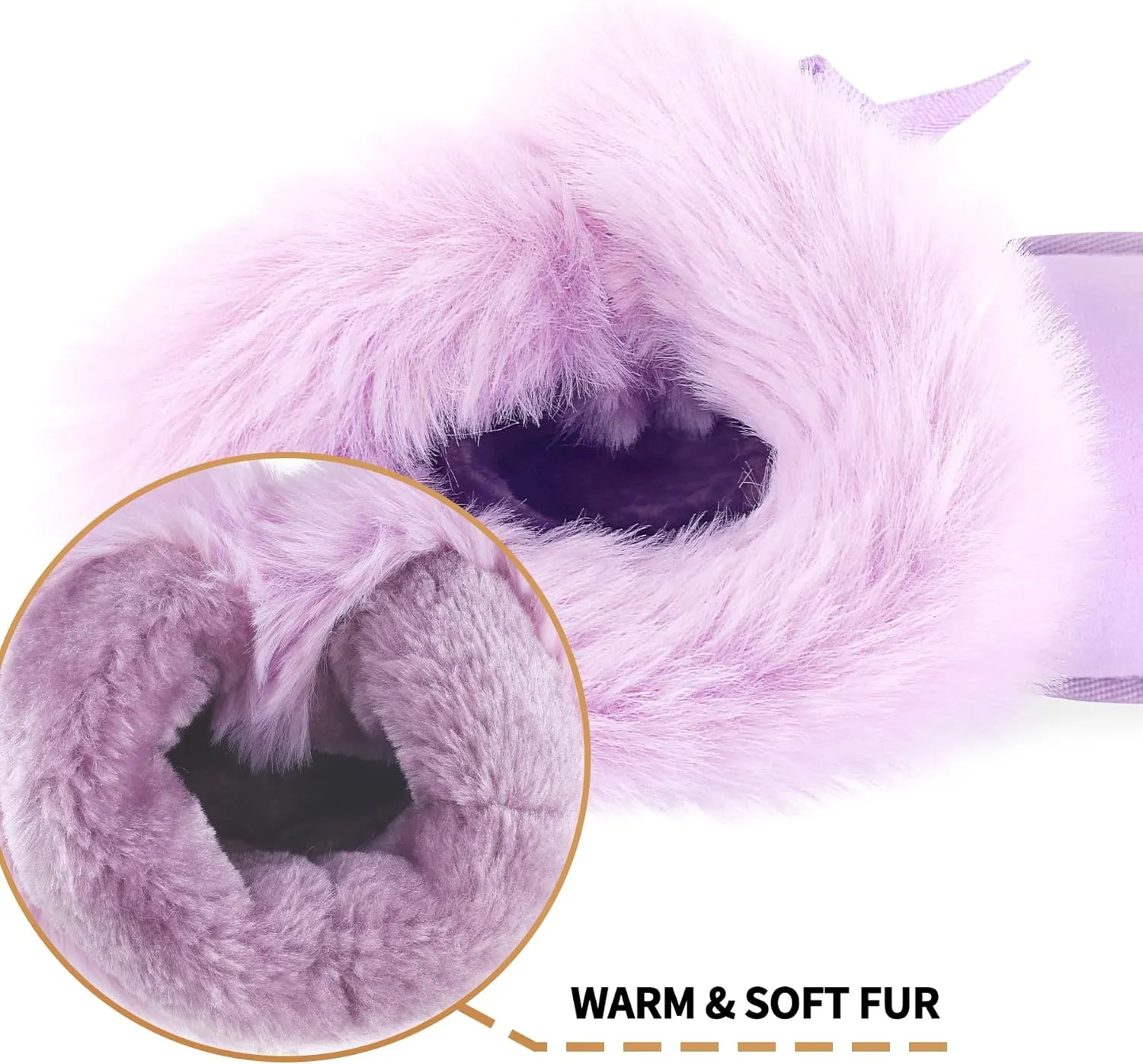 K KomForme Girls Kids Snow Boots Warm Fur Lined Slip On Outdoor Winter Shoes Lightweight Comfy（Little/Big Kids）