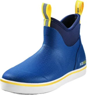 Kalkal Men's Deck Boots, Waterproof Fishing Rain Boots with High Traction, Men's Rubber Boots For Gardening Fishing Boating Camping Sailing