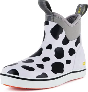 Kalkal Men's Deck Boots, Waterproof Fishing Rain Boots with High Traction, Men's Rubber Boots For Gardening Fishing Boating Camping Sailing