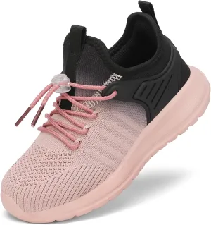 KESCOO Boys Girls Sneakers Kids Tennis Shoes Lightweight Breathable Students Sports Athletic Running Shoes for Little/Big Kid