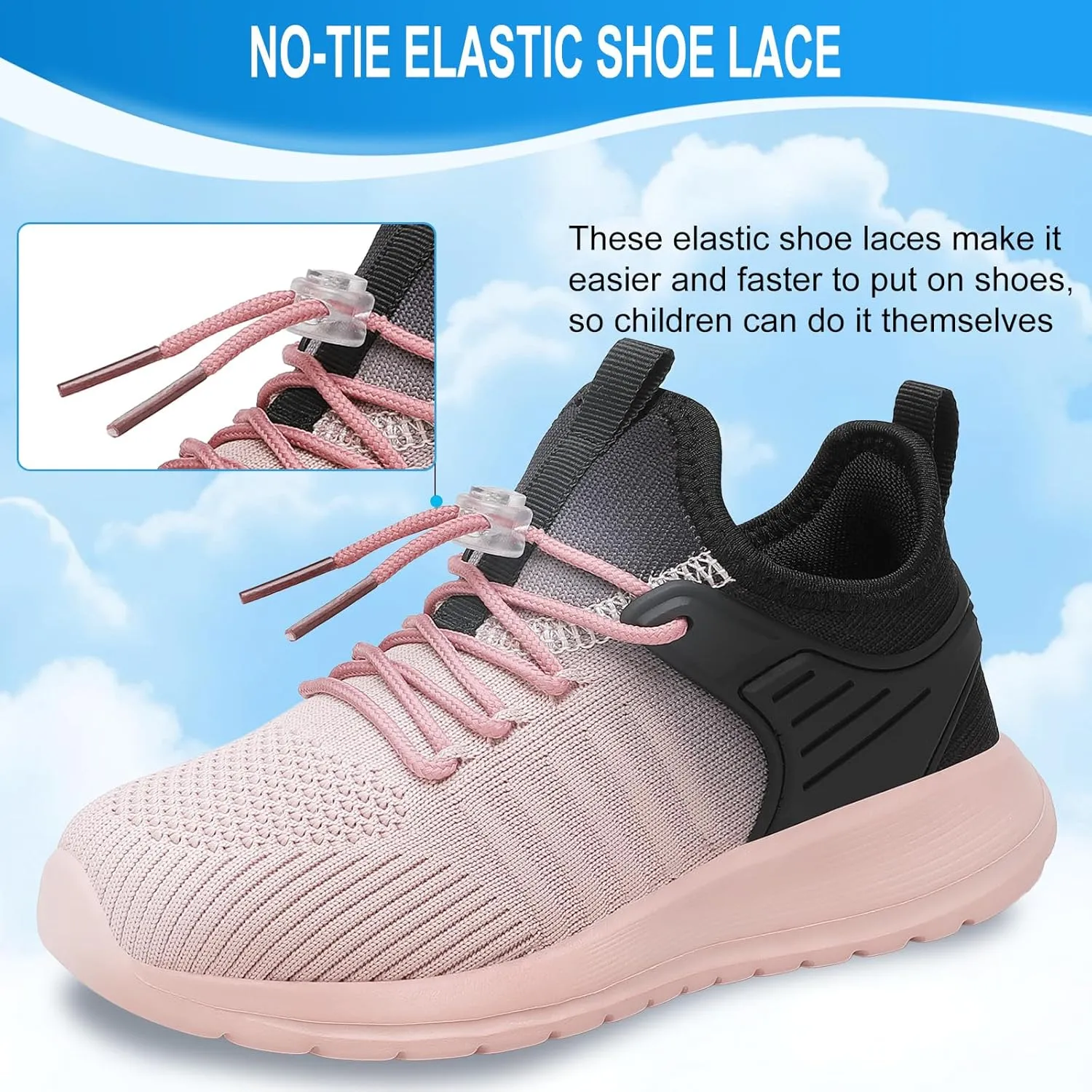 KESCOO Boys Girls Sneakers Kids Tennis Shoes Lightweight Breathable Students Sports Athletic Running Shoes for Little/Big Kid