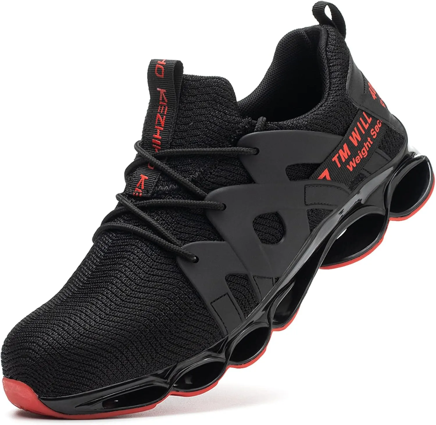 Kezhiho Steel Toe Shoes for Men Women Cushion Comfortable Work Shoes Lightweight Breathable Sneakers Slip Resistant Indestructible Construction Industrial Safety Shoes
